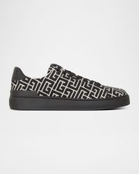Balmain - Apos;S B-Court Jacquard Monogram Low-Top Sneakers - Lyst