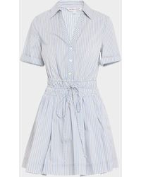 Veronica Beard - Susan Stripe Short-Sleeve Mini Dress - Lyst