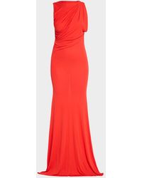 Alex Perry - Sleeveless Open Back Drape Gown - Lyst