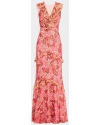 Saloni - Rita Tiered Ruffle Cocktail Dress - Lyst