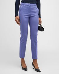 Emporio Armani - High-Rise Cropped Straight-Leg Trousers - Lyst