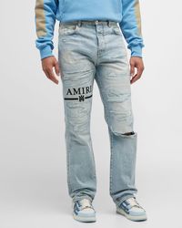 Amiri - Ma Bar Logo Straight-Leg Jeans - Lyst