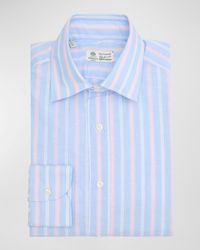Luigi Borrelli Napoli - Cotton-Linen Multi-Stripe Dress Shirt - Lyst