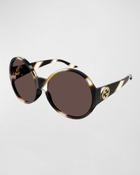 Gucci - 63mm Round Sunglasses - Lyst