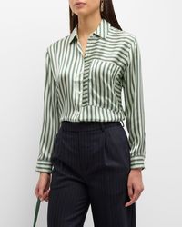 Rails - Spencer Striped Silk Shirt - Lyst