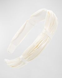 L. Erickson - Pleated Bouffant Silk Headband - Lyst