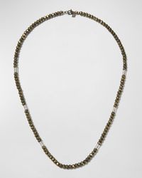 Armenta - Sterling & Pyrite Gemstone Beaded Necklace - Lyst