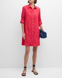 Finley - Alex Textured Jacquard Midi Shirtdress - Lyst