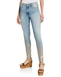 Black Orchid Gisele Super Skinny Foil Jeans - Blue