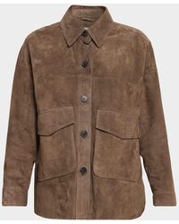 Arma - Kaylee Button-Down Suede Shirt Jacket - Lyst