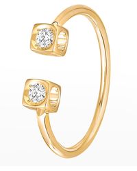 Dinh Van - Yellow Gold Le Cube Diamond Accent Ring, Size 6.5 - Lyst