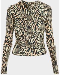 Ulla Johnson - Paradis Ruched Long-Sleeve Top - Lyst