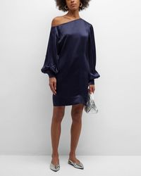 BITE STUDIOS - Frame Silk One-Shoulder Mini Dress - Lyst