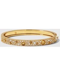 Roberto Coin - Pois Moi Luna 18k Gold Diamond Bangle Bracelet - Lyst