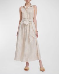 Anne Fontaine - Pictural Sleeveless Eyelet Maxi Shirtdress - Lyst