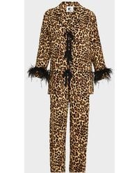 Sleeper - Leopard-Print Viscose Pajama Set - Lyst