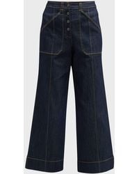 Cinq À Sept - Benji Wide-Leg Denim Pants - Lyst