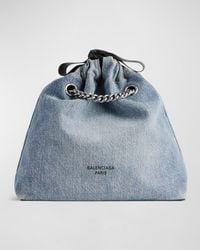 Balenciaga - Crush Small Denim Tote Bag - Lyst