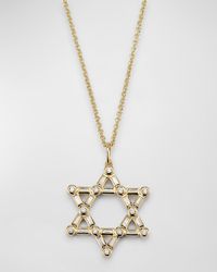 Sydney Evan - 14k Gold And Diamond Star Of David Pendant Necklace - Lyst
