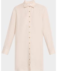 Xirena - Bobby Solid Linen Shift Mini Shirtdress - Lyst