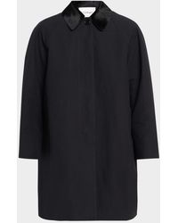 FFORME - Agnes Pony Hair Collar A-Line Car Coat - Lyst