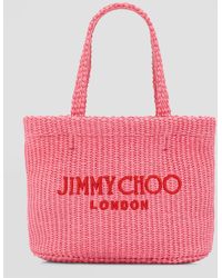Jimmy Choo - Mini Logo London East-West Beach Tote Bag - Lyst