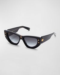 Balmain - B-muse Acetate & Titanium Cat-eye Sunglasses - Lyst