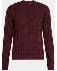 Giorgio Armani - Apos;S Geometric-Textured Crewneck Sweater - Lyst