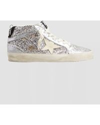 Golden Goose - Mid Star Glitter Wing-Tip Sneakers - Lyst