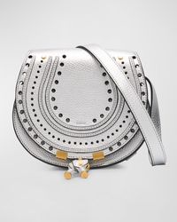 Chloé - X High Summer Marcie Metallic Leather Saddle Crossbody Bag - Lyst