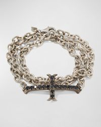 Armenta - Sterling Triple-Wrap Sapphire Cross Bracelet - Lyst