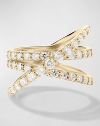 Lana Jewelry - 14K Flawless Criss Cross 3-Band Graduating Diamond Ring - Lyst