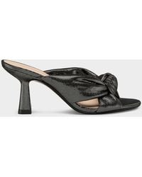 Stuart Weitzman - 75Mm Soplaya Leather Noir Mule Sandals - Lyst