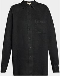The Row - Nesson Oversized Linen Button-Down Shirt - Lyst