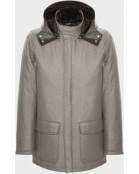 Gorski - Loro Piana Wool-Cashmere Parka With Lamb Shearling Collar And Detachable Hood - Lyst