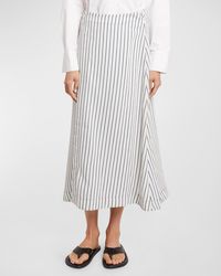 Proenza Schouler - Georgie Striped A-Line Midi Skirt - Lyst