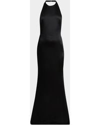 Givenchy - Satin-Crepe Halterneck Gown - Lyst