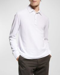 Loro Piana - Long-Sleeve Pique Polo Shirt - Lyst