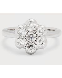Bayco - 18k White Gold Flower Diamond Ring, Size 6 And 7 - Lyst