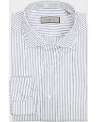 Canali - Cotton Narrow Stripe Dress Shirt - Lyst