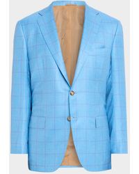 Kiton - Apos;S Light Windowpane Jacket - Lyst