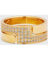 Dinh Van - Yellow Gold 70s Medium Diamond Ring, Size 54 - Lyst
