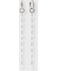 64 Facets - 18k White Gold Diamond Tassel Drop Earrings - Lyst