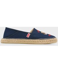 KENZO - Embroidered Logo Canvas Espadrilles - Lyst