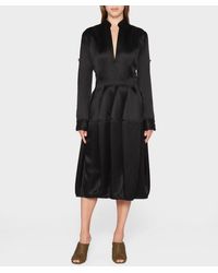 Bottega Veneta - Silk Midi Dress With Adjustable Sleeves - Lyst