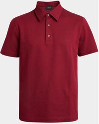 Brioni - Cotton Jersey Polo Shirt - Lyst