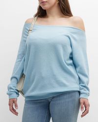 Minnie Rose Plus - Plus Size Cashmere Off-Shoulder Sweater - Lyst