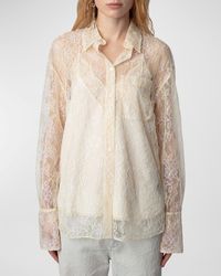 Zadig & Voltaire - Tyrone Lace Button-Front Shirt - Lyst