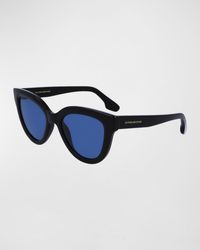 Victoria Beckham - Monochrome Acetate Cat-eye Sunglasses - Lyst