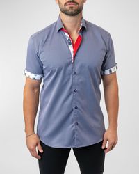 Maceoo - Galileo Mini Squares Sport Shirt - Lyst